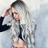 Mid-Length Hair Wig Mid-Point Girls in Mixed Color Micro-Volume Style - Himpall